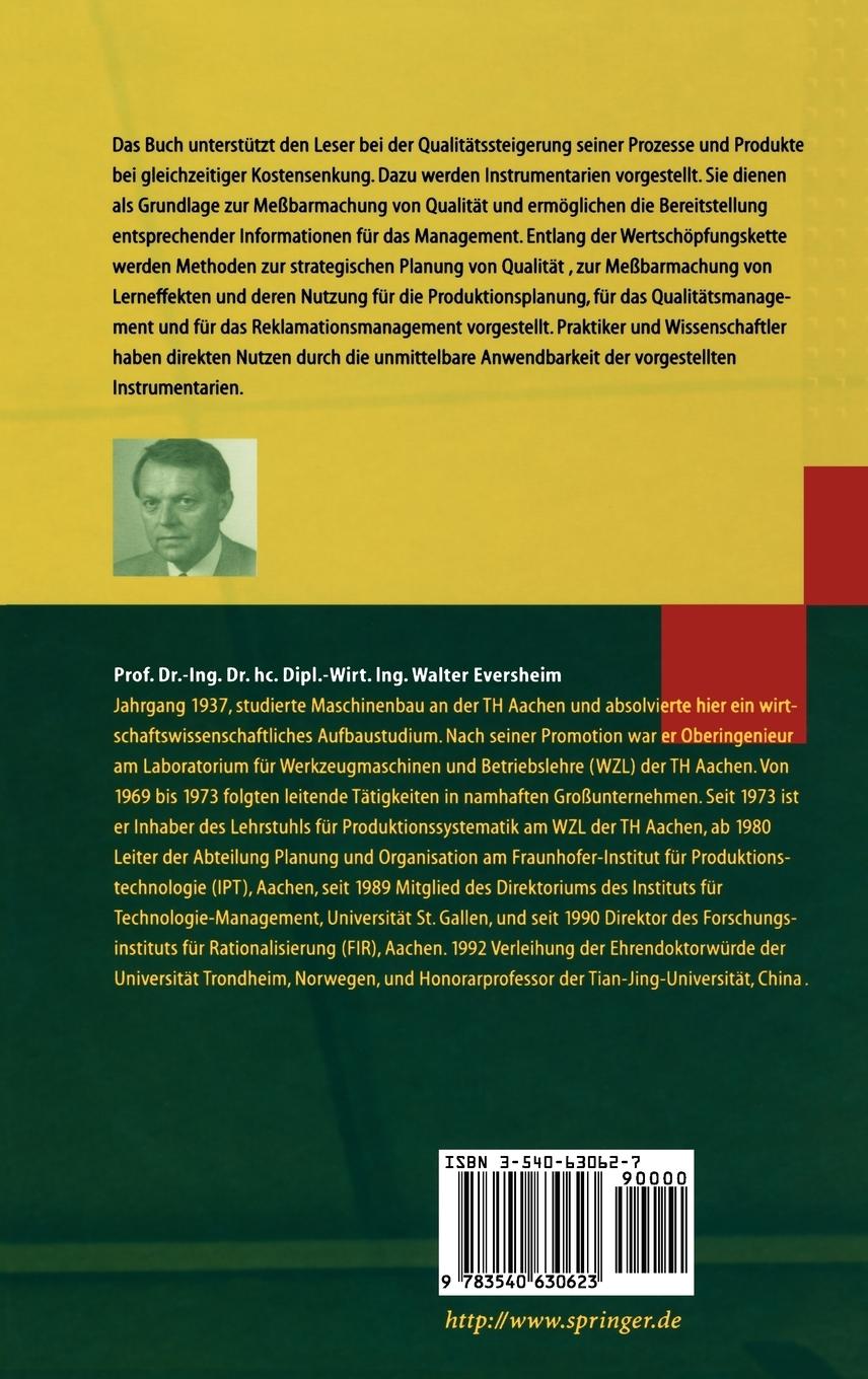 Rückseitencover Prozeßorientiertes Qualitätscontrolling