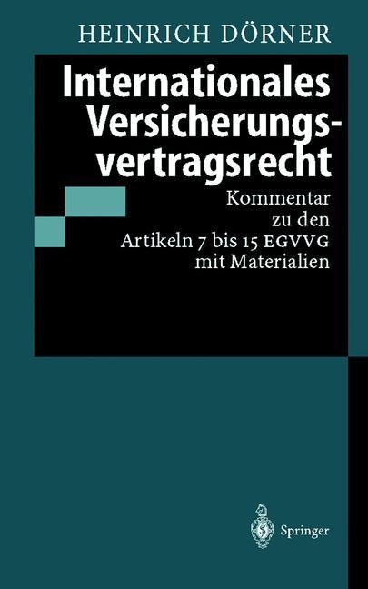 Vorderes Coverbild Internationales Versicherungsvertragsrecht