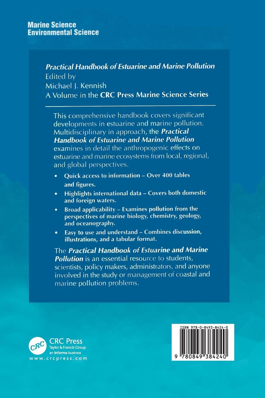 Rückseitencover Practical Handbook of Estuarine and Marine Pollution