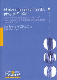 Vorderes Coverbild Horizontes de la familia ante el s. XXI : reflexiones con motivo del XXV aniversario del Instituto Universitario de la Familia