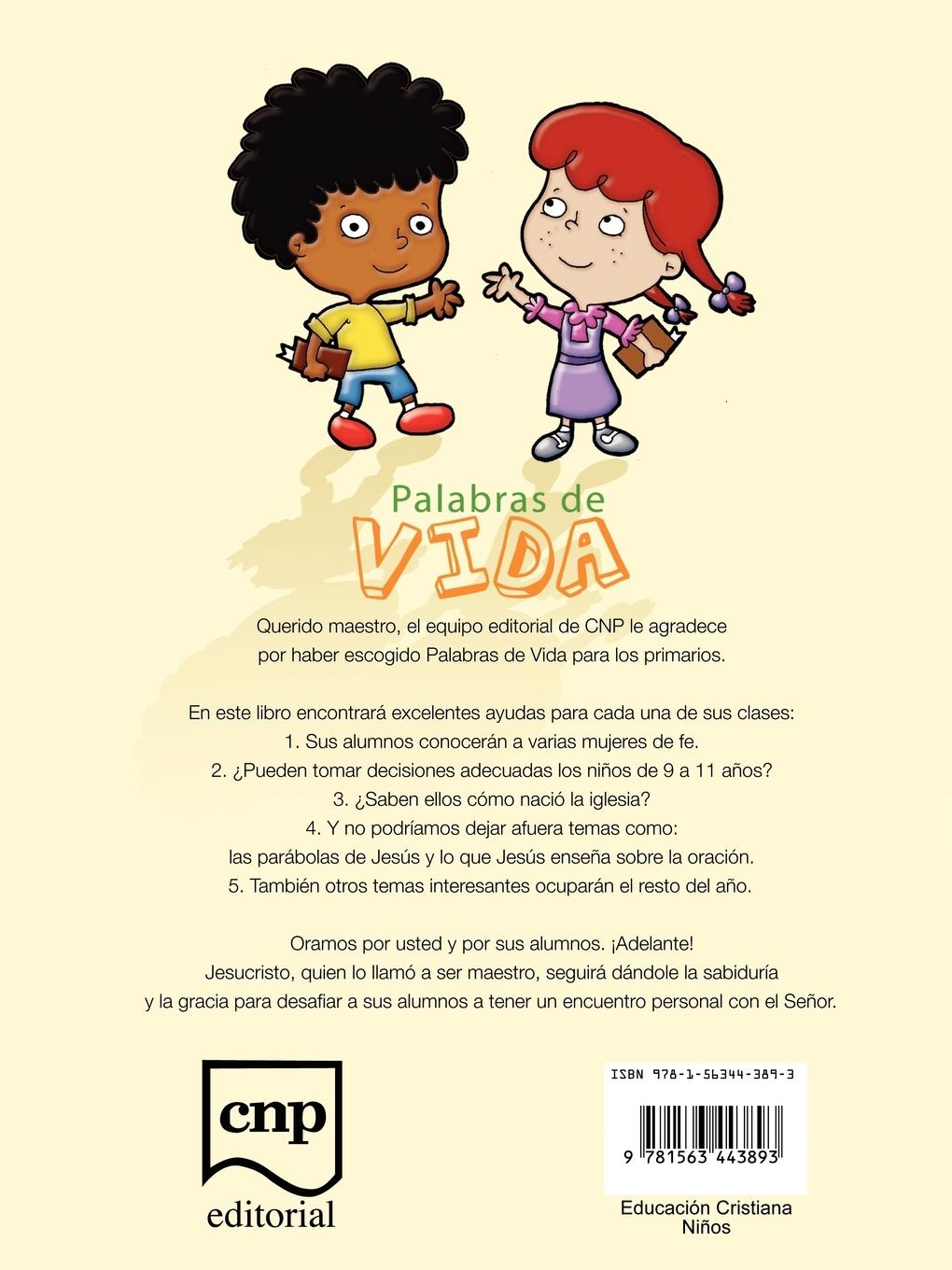 Rückseitencover Palabras de Vida, Año 1, Maestro