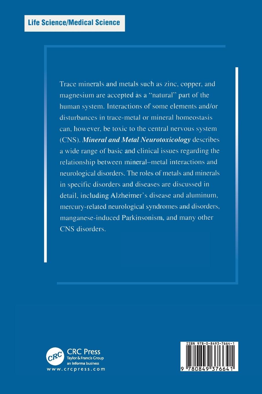 Rückseitencover Mineral and Metal Neurotoxicology