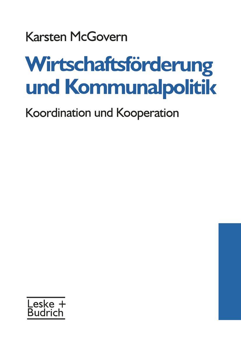 Vorderes Coverbild Wirtschaftsförderung und Kommunalpolitik