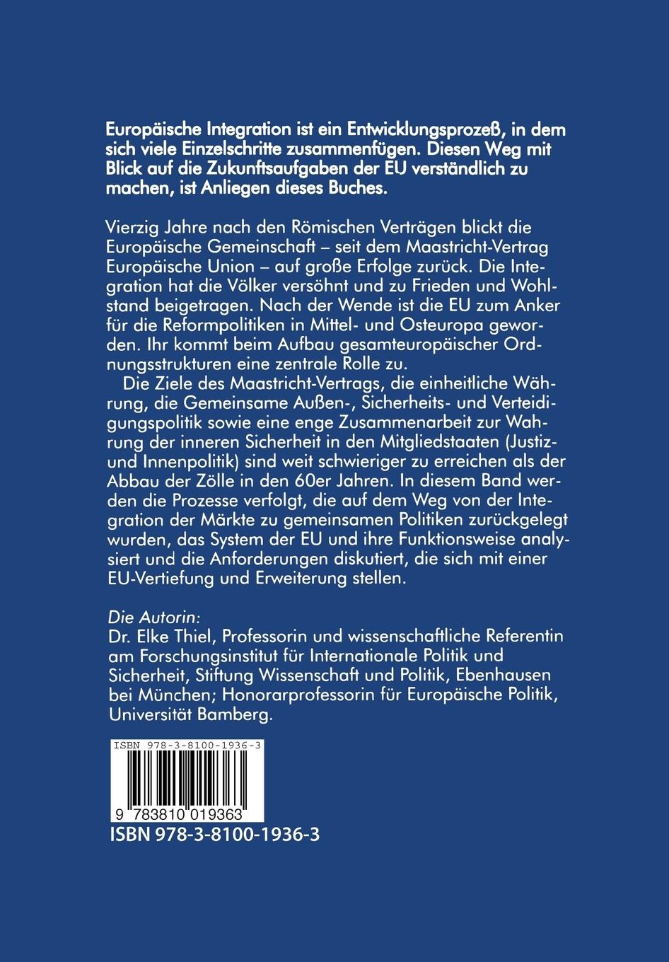 Rückseitencover Die Europäische Union