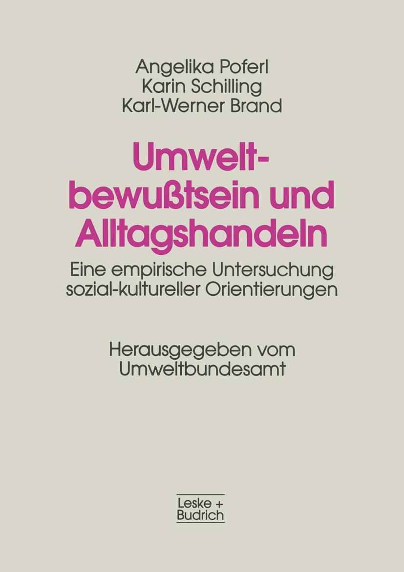Vorderes Coverbild Umweltbewußtsein und Alltagshandeln