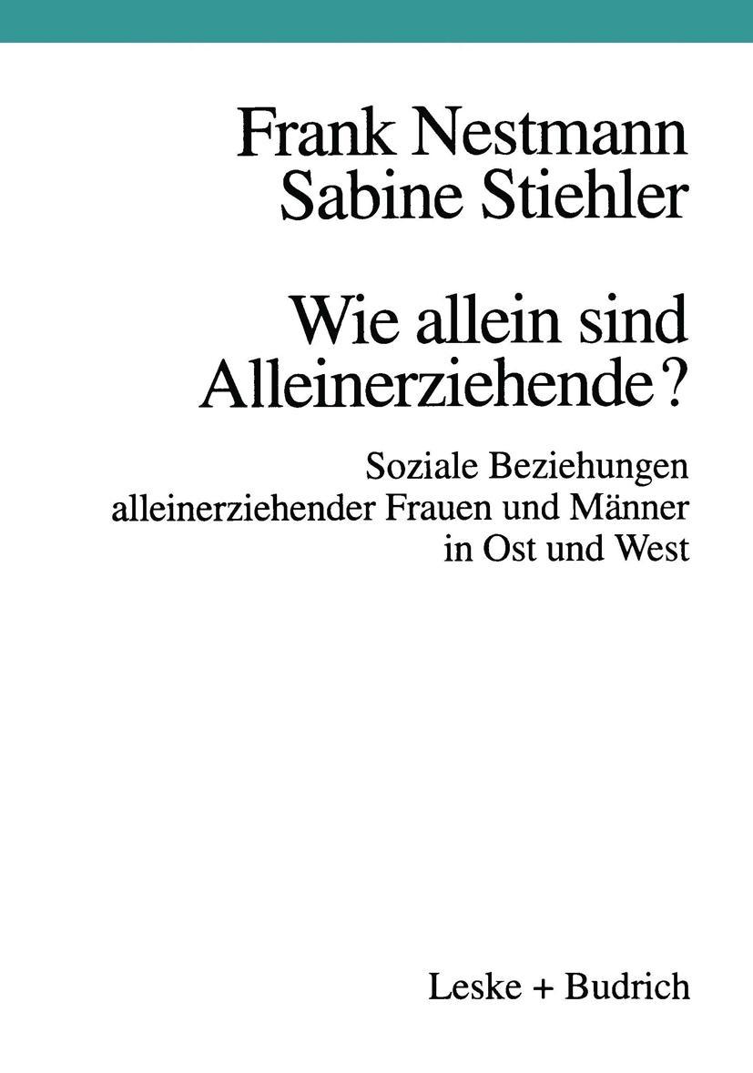 Vorderes Coverbild Wie allein sind Alleinerziehende?