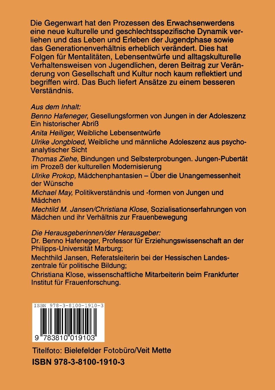 Rückseitencover "Mit fünfzehn hat es noch Träume ..."