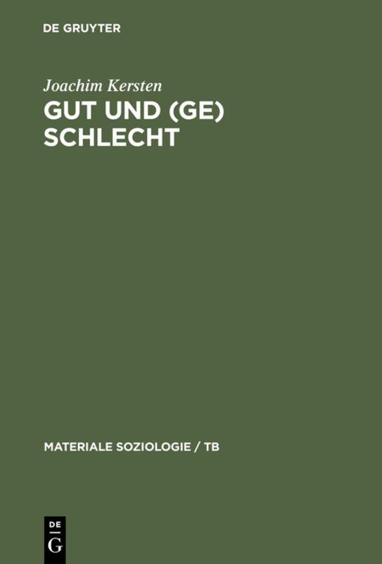 Vorderes Coverbild Gut und (Ge)schlecht
