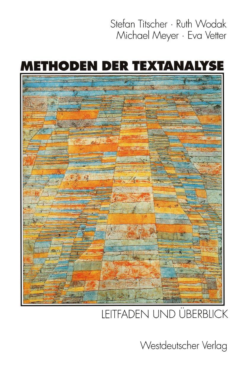 Vorderes Coverbild Methoden der Textanalyse