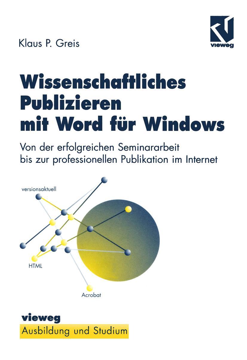 Vorderes Coverbild Wissenschaftliches Publizieren mit Word für Windows