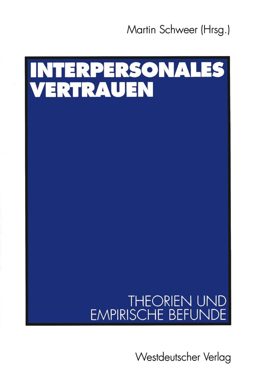 Vorderes Coverbild Interpersonales Vertrauen