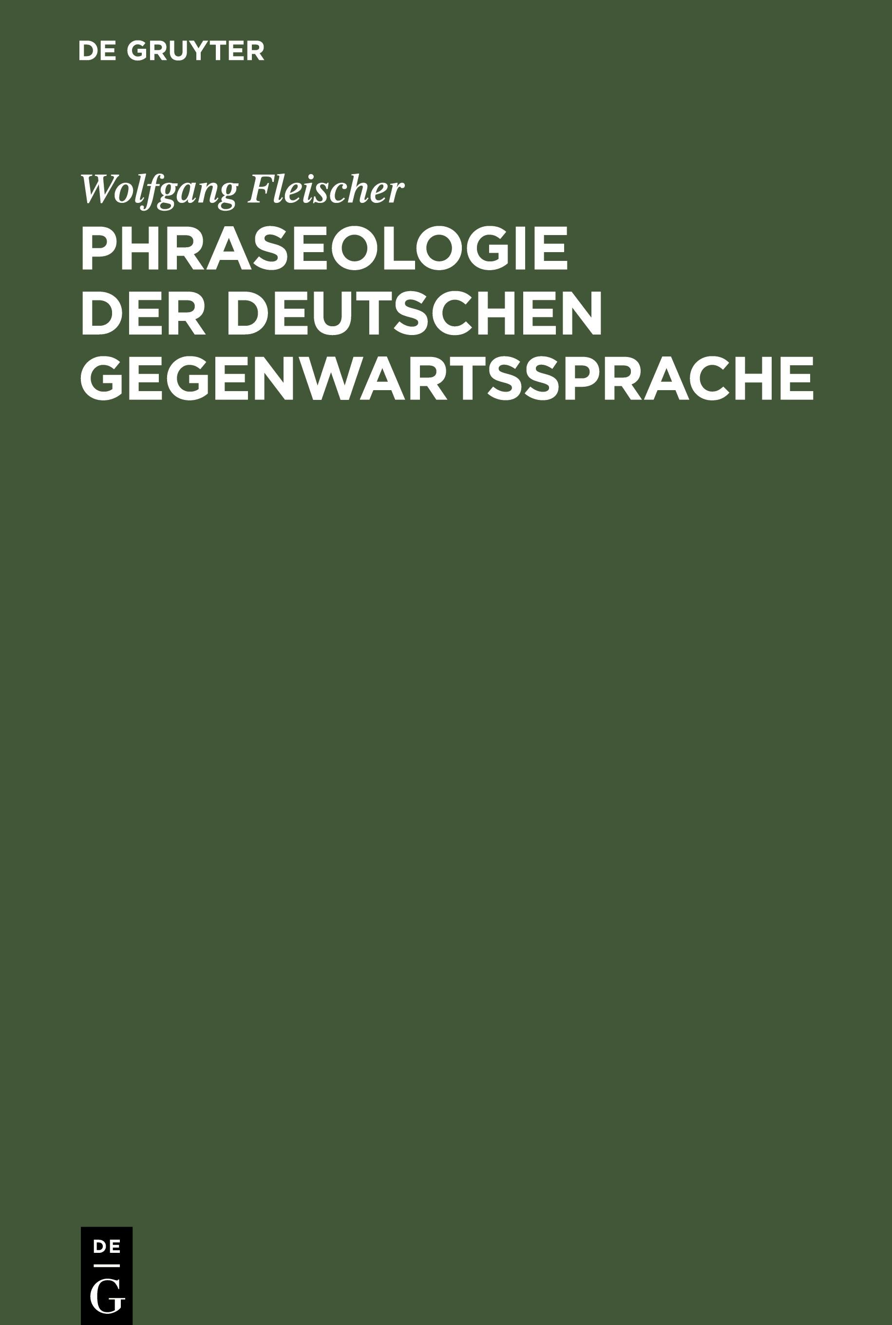 Vorderes Coverbild Phraseologie der deutschen Gegenwartssprache