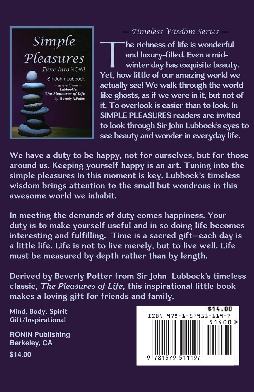 Rückseitencover Simple Pleasures