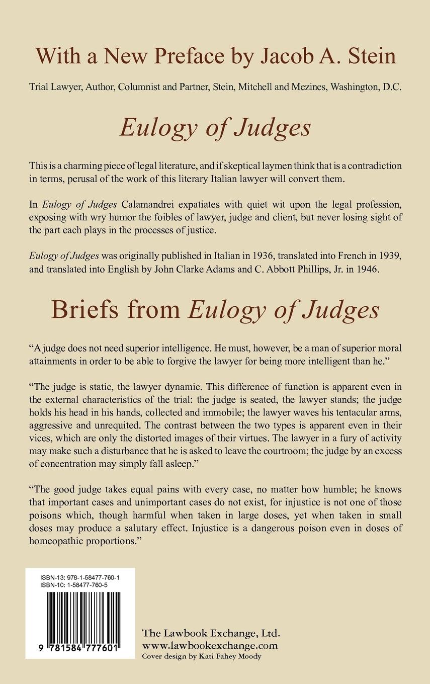 Rückseitencover Eulogy of Judges