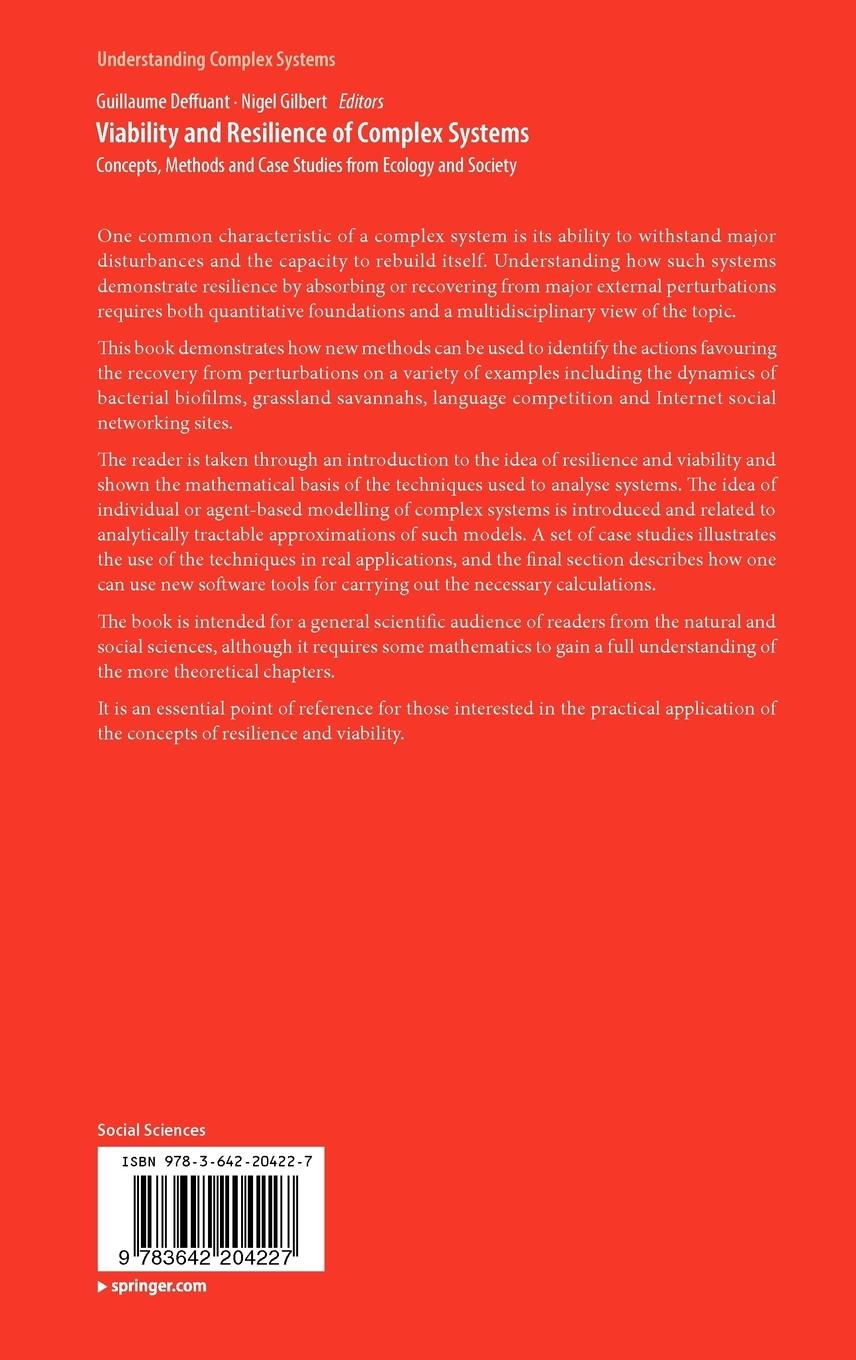 Rückseitencover Viability and Resilience of Complex Systems