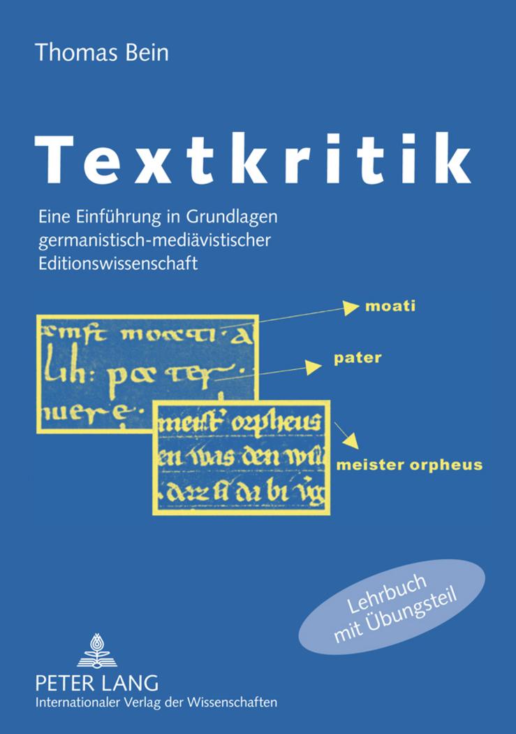 Vorderes Coverbild Textkritik