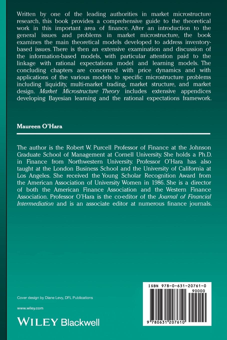 Rückseitencover Market Microstructure Theory
