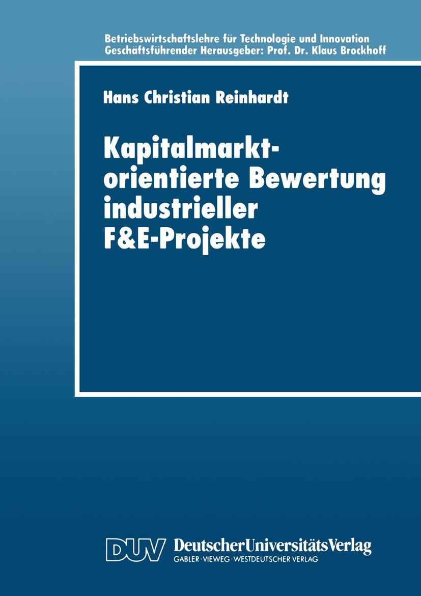 Vorderes Coverbild Kapitalmarktorientierte Bewertung industrieller F&E-Projekte