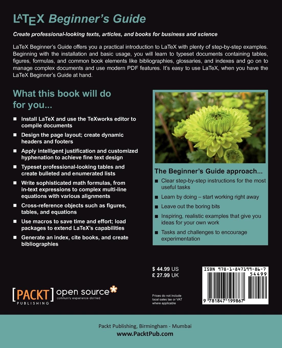 Rückseitencover Latex Beginner's Guide