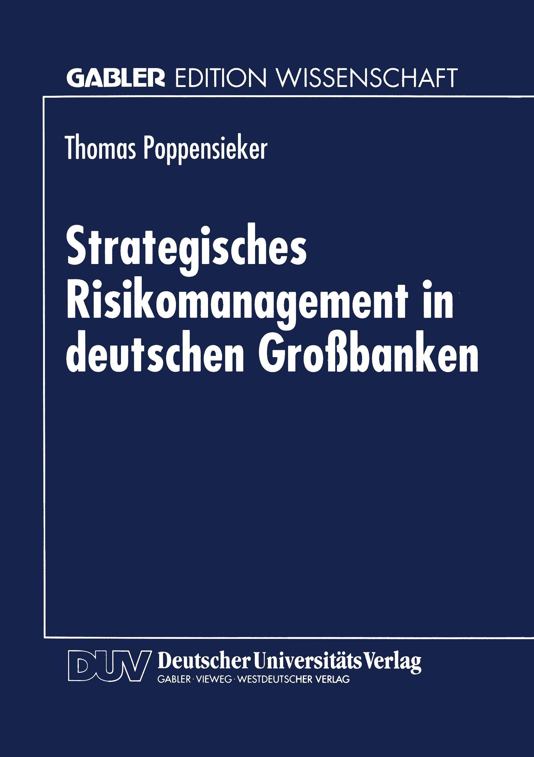 Vorderes Coverbild Strategisches Risikomanagement in deutschen Großbanken