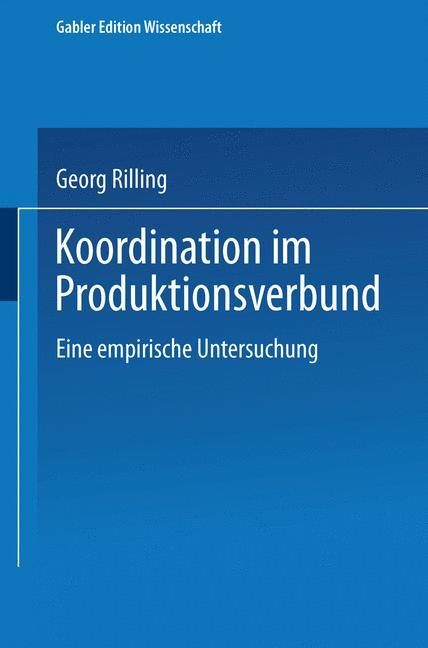Vorderes Coverbild Koordination im Produktionsverbund