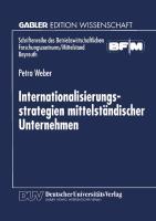 Vorderes Coverbild Internationalisierungsstrategien mittelständischer Unternehmen