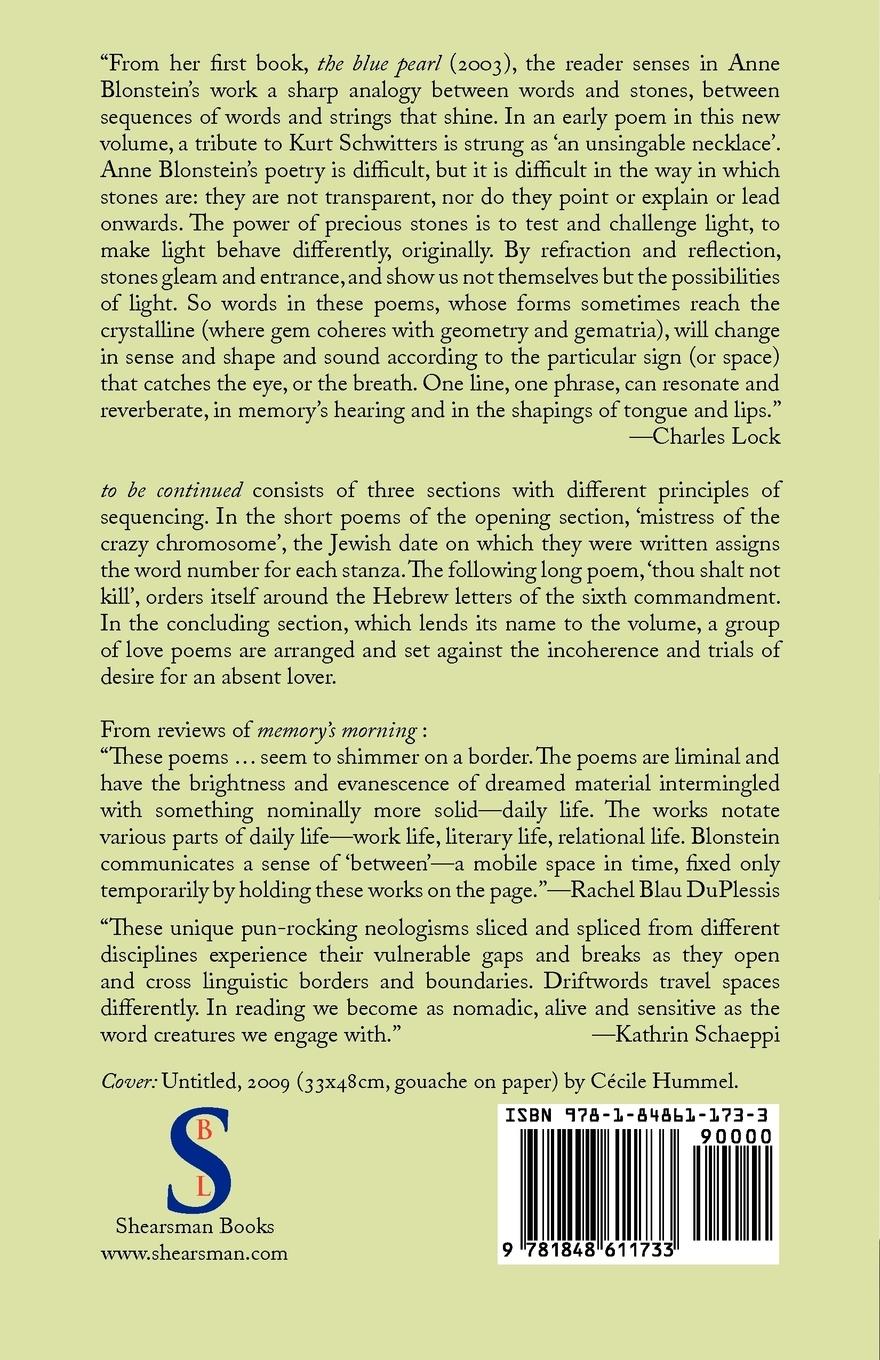 Rückseitencover To Be Continued