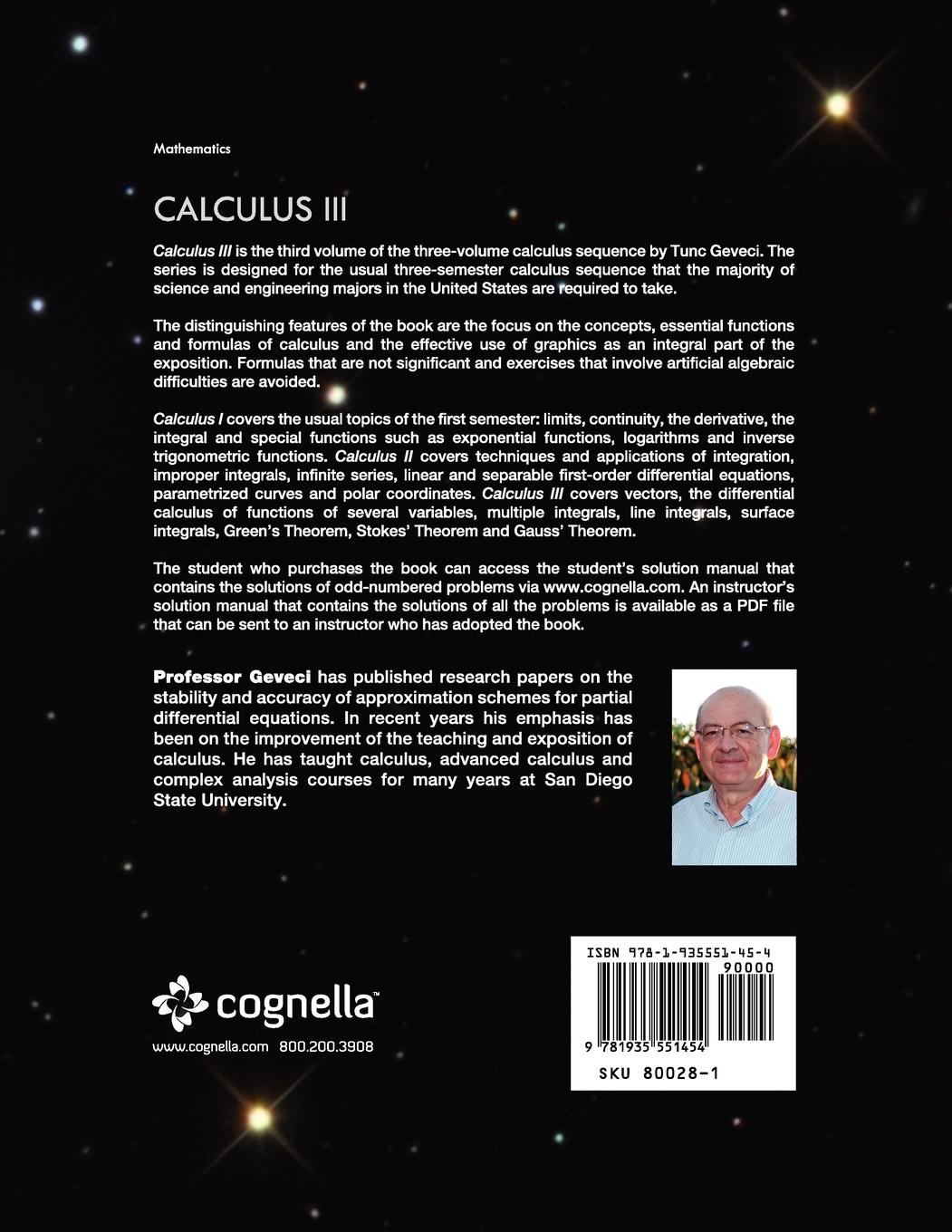 Rückseitencover Calculus III