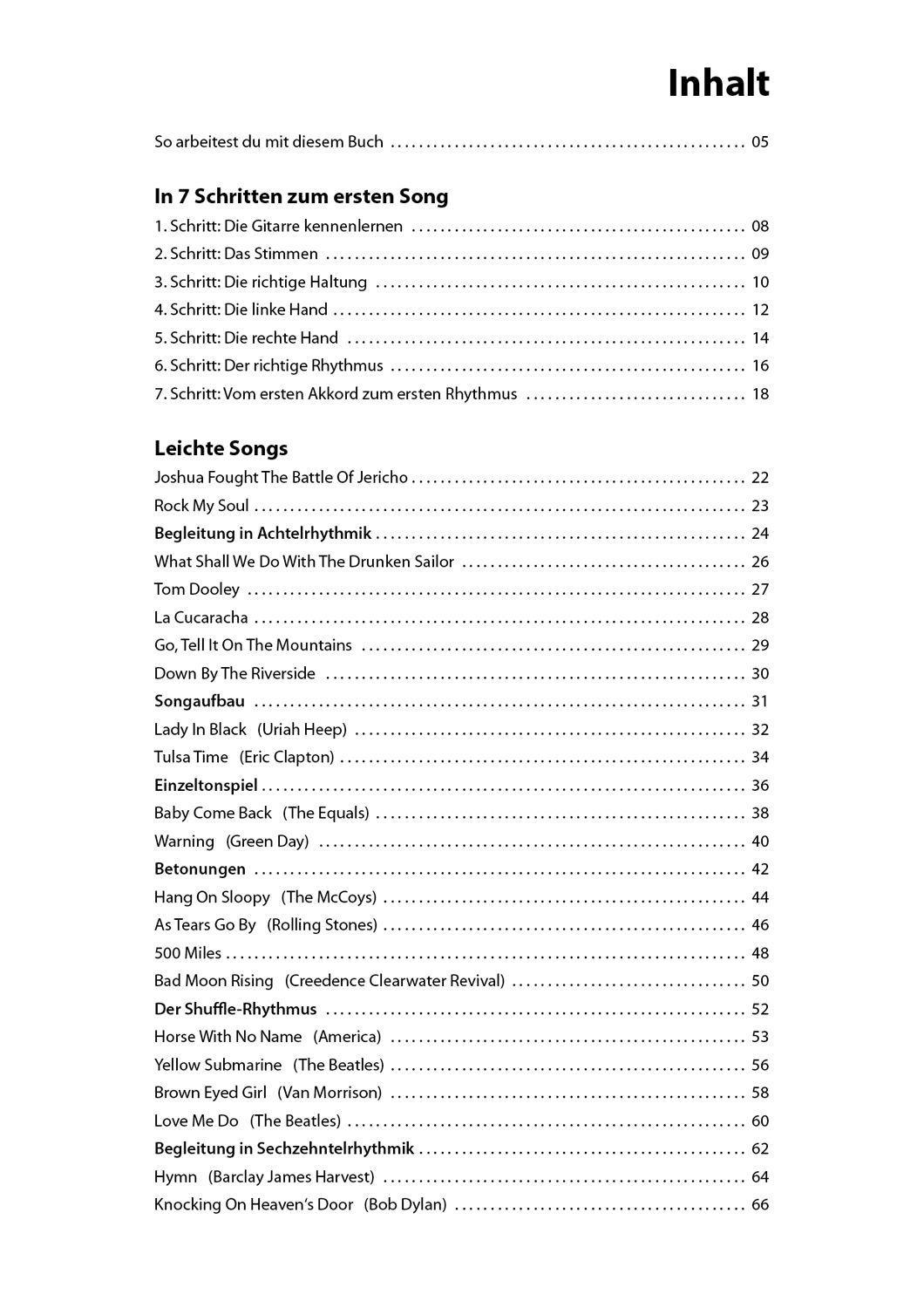 Beispielinhalt (Bild) Let's Play Guitar