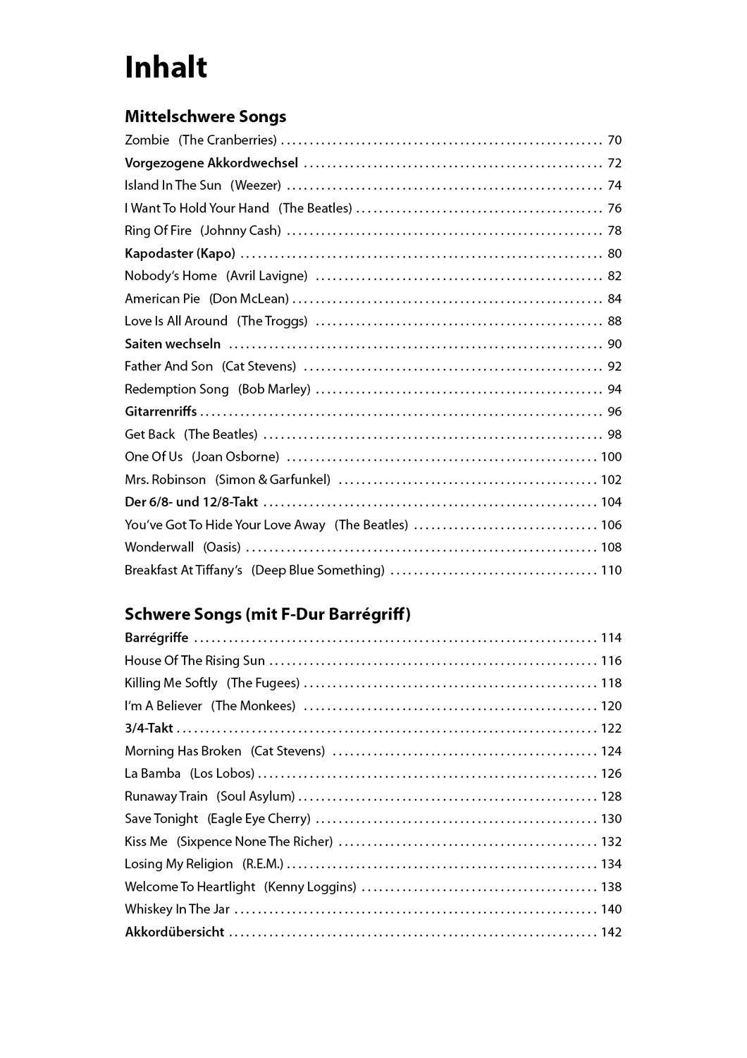 Beispielinhalt (Bild) Let's Play Guitar