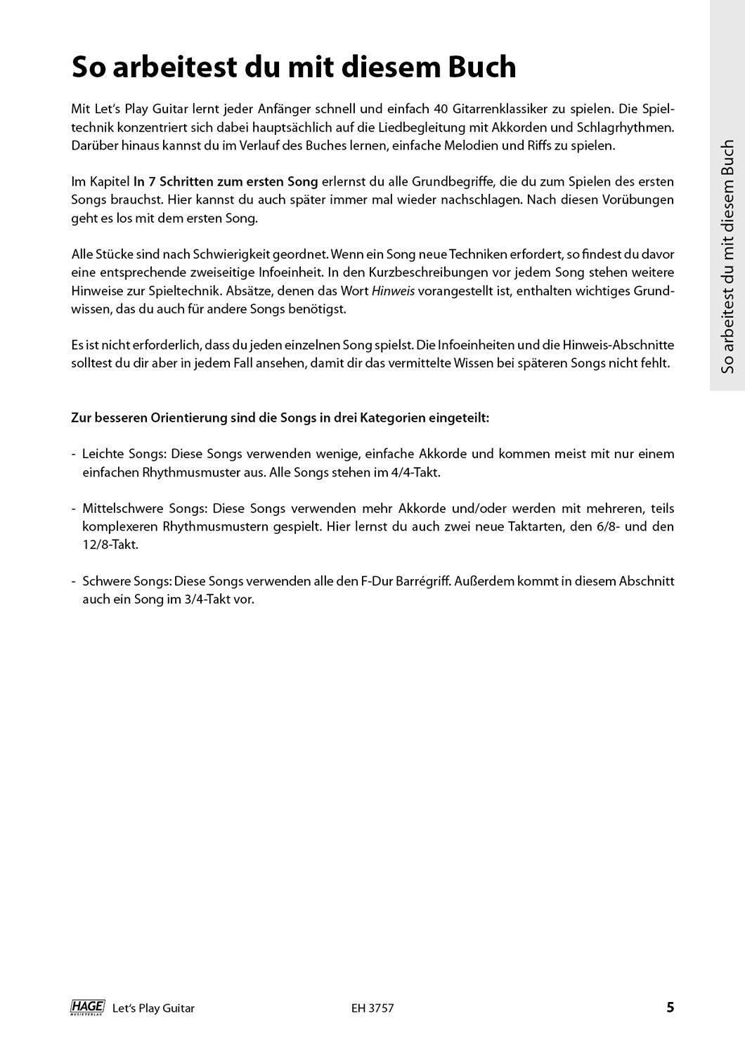 Beispielinhalt (Bild) Let's Play Guitar