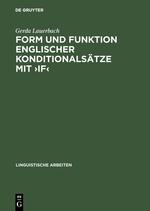 Vorderes Coverbild Form und Funktion englischer Konditionalsätze mit ¿if¿