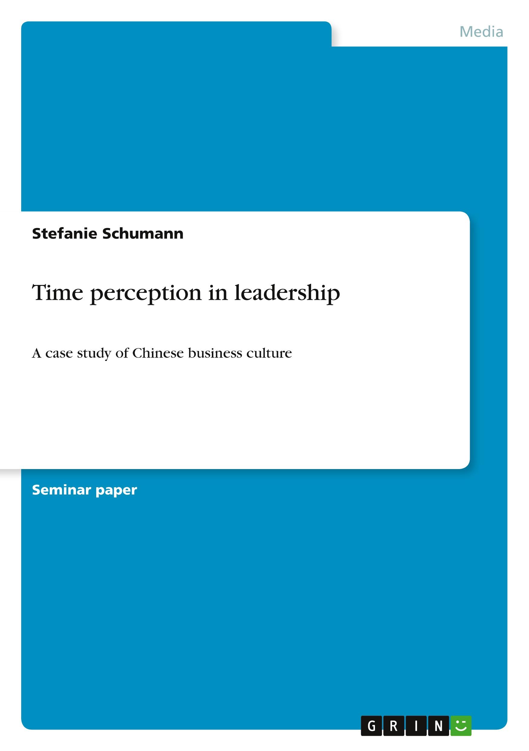 Vorderes Coverbild Time perception in leadership