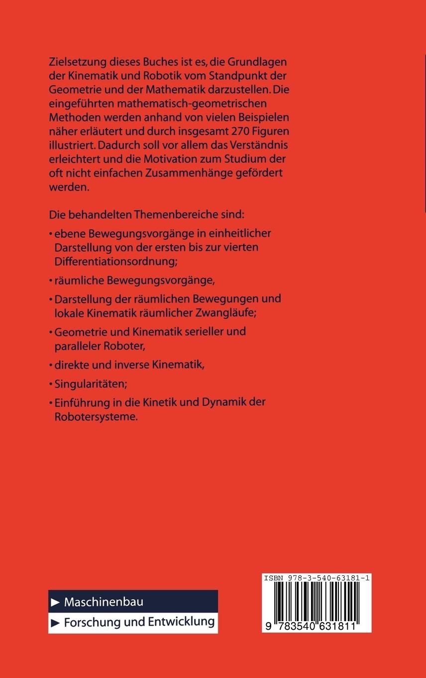 Rückseitencover Kinematik und Robotik