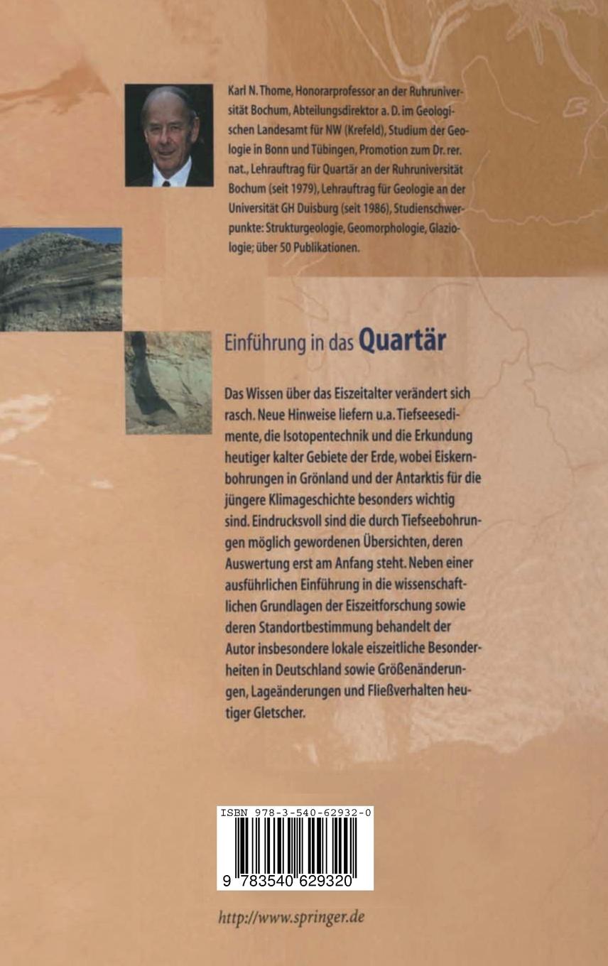 Rückseitencover Einführung in das Quartär