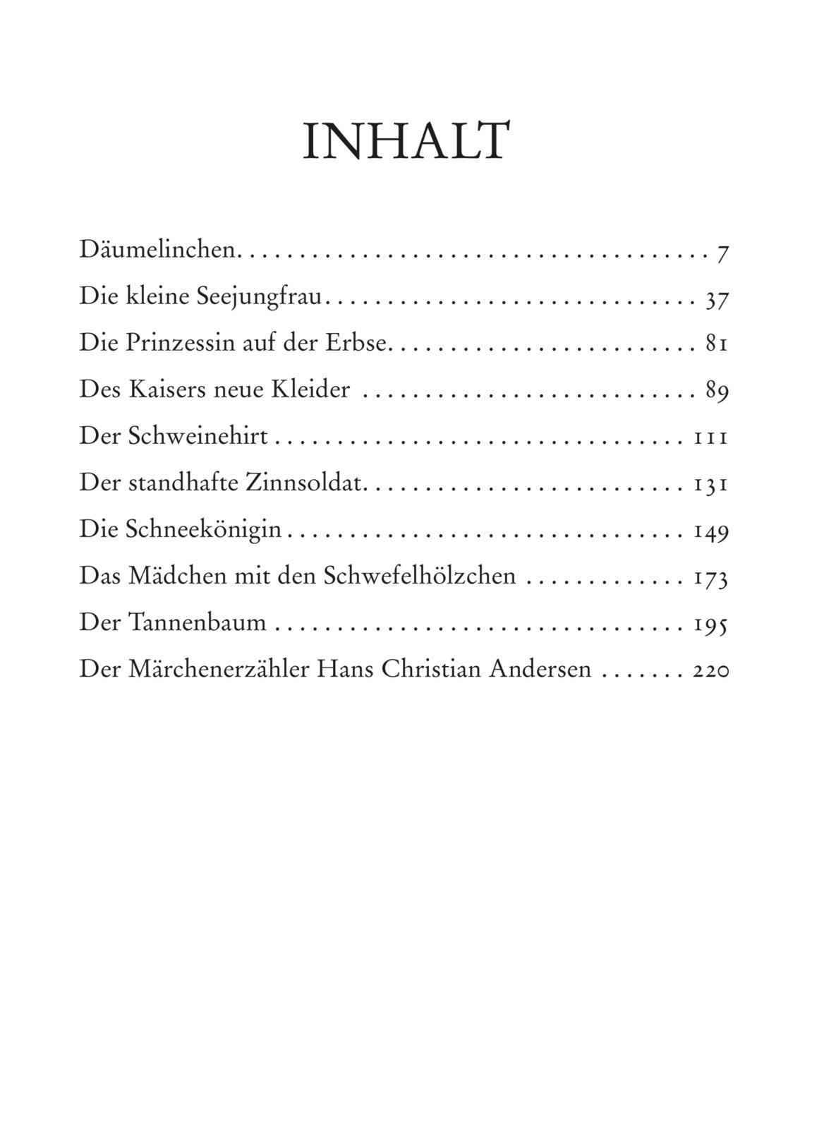 Beispielinhalt (Bild) Die schönsten Märchen von Hans Christian Andersen
