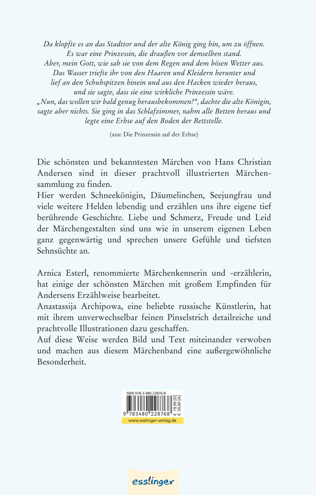 Rückseitencover Die schönsten Märchen von Hans Christian Andersen