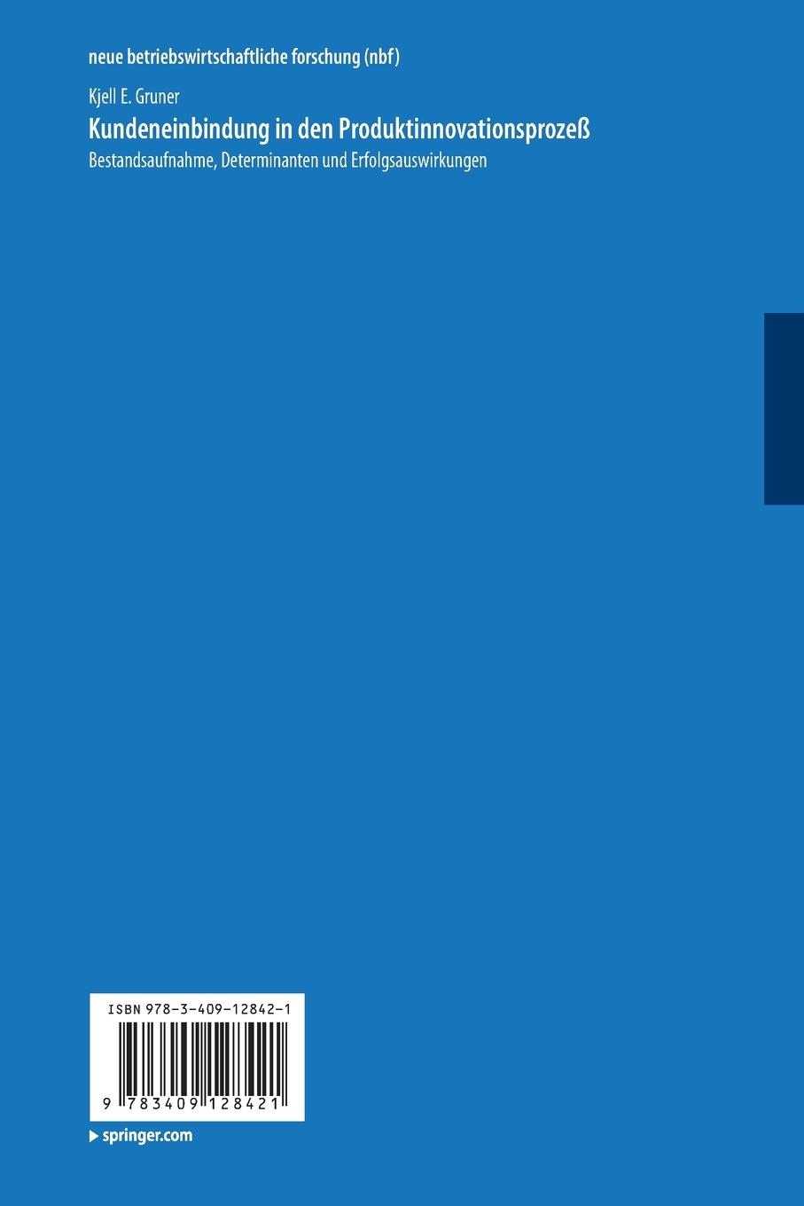 Rückseitencover Kundeneinbindung in den Produktinnovationsprozeß