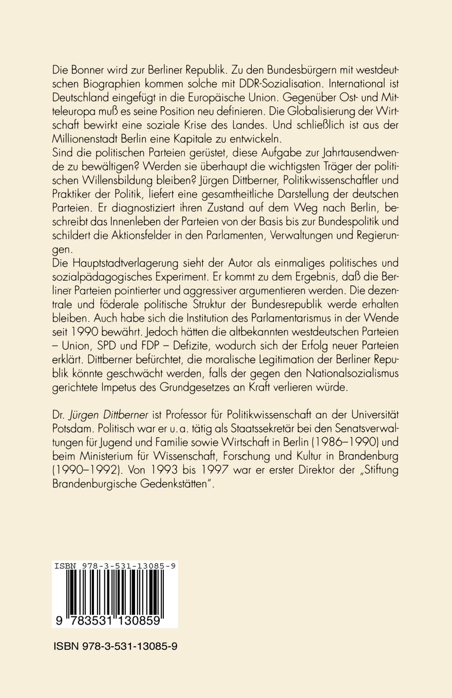 Rückseitencover Neuer Staat mit alten Parteien?