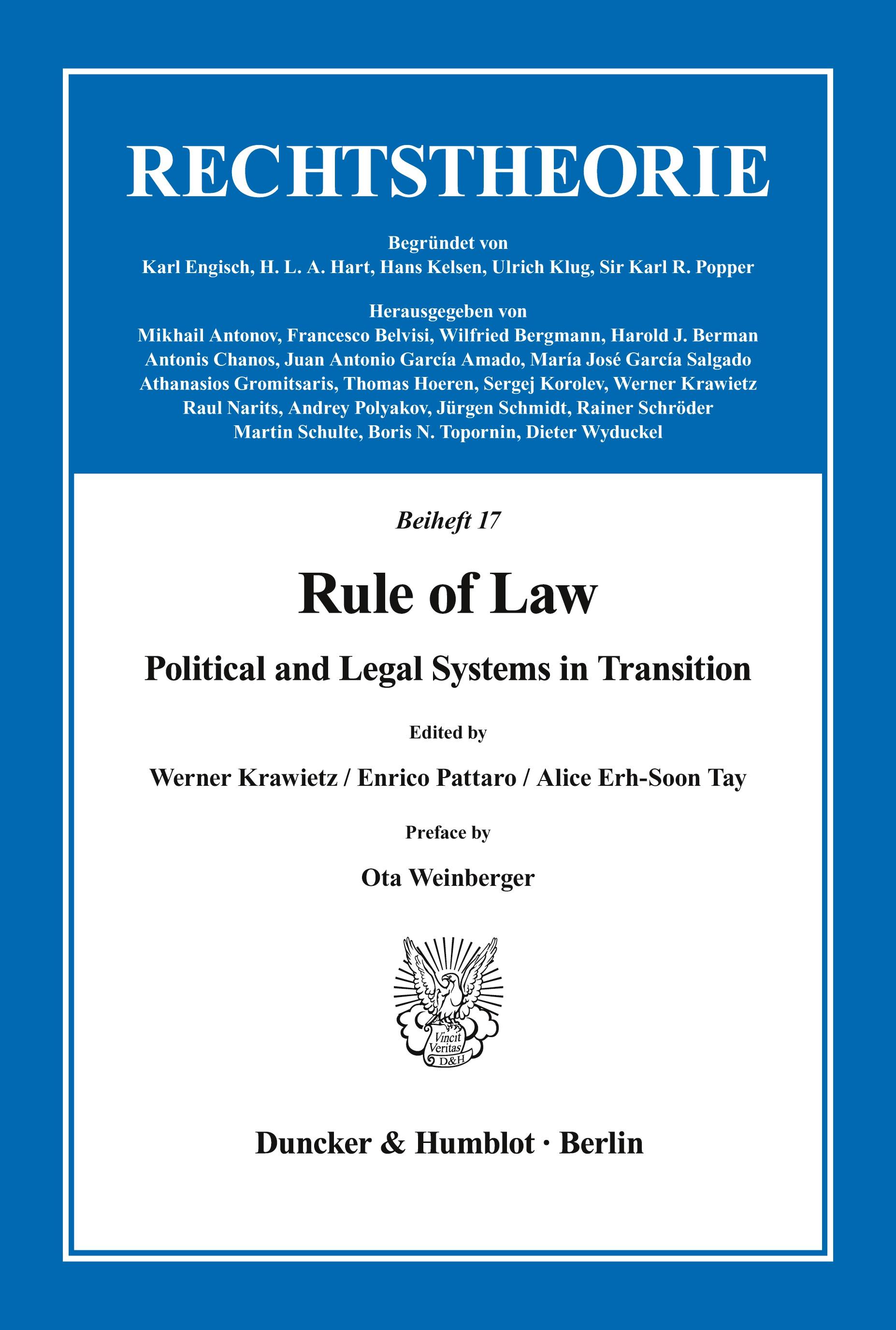 Vorderes Coverbild Rule of Law.