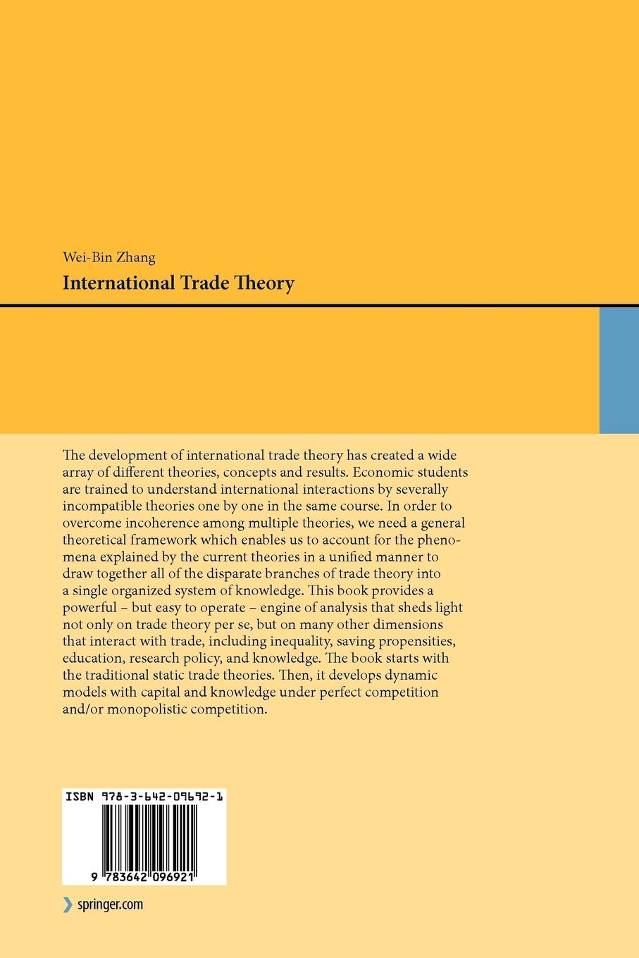 Rückseitencover International Trade Theory
