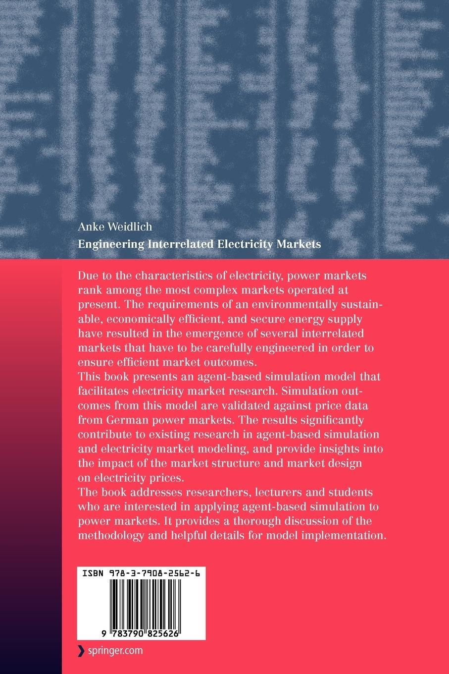 Rückseitencover Engineering Interrelated Electricity Markets