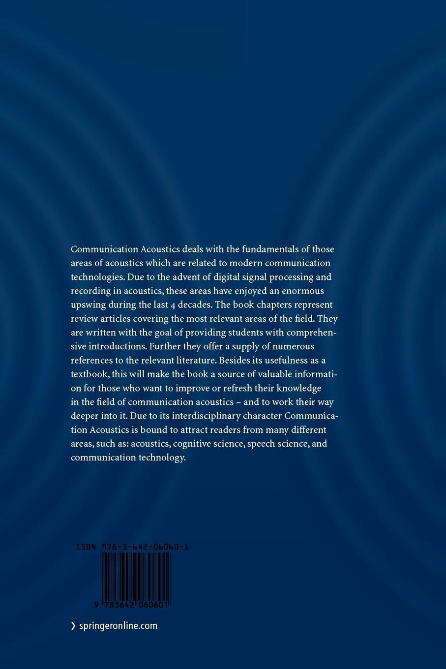 Rückseitencover Communication Acoustics