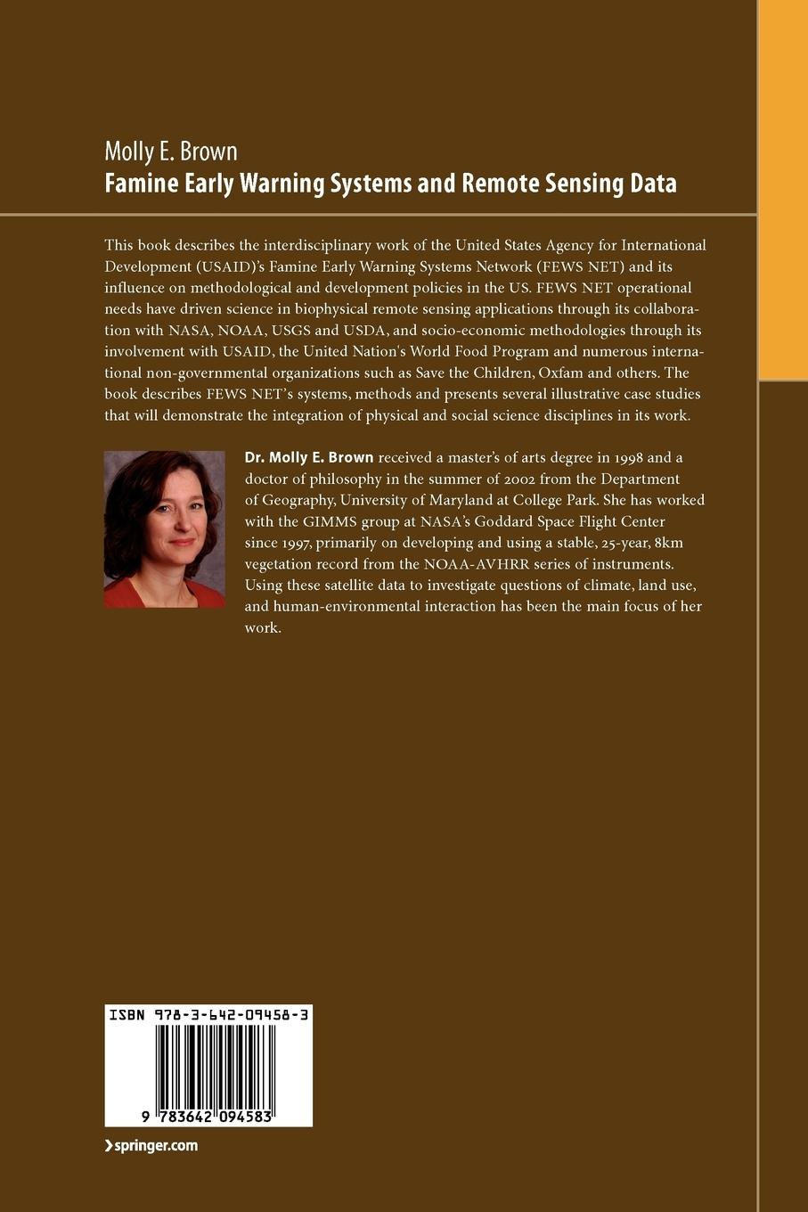 Rückseitencover Famine Early Warning Systems and Remote Sensing Data