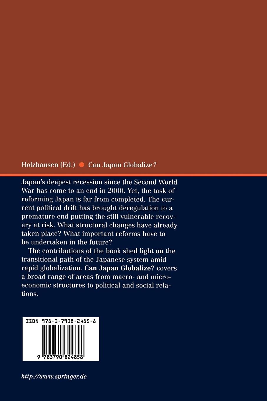 Rückseitencover Can Japan Globalize?