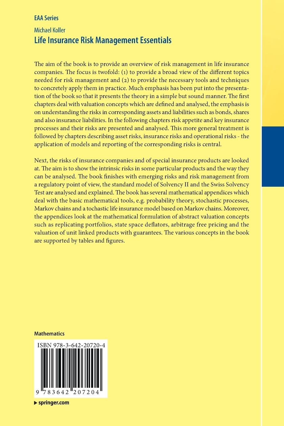 Rückseitencover Life Insurance Risk Management Essentials