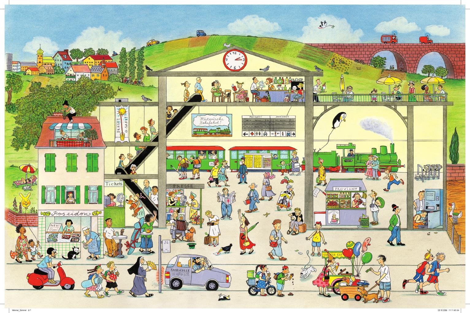 Beispielinhalt (Bild) Sommer-Wimmelbuch