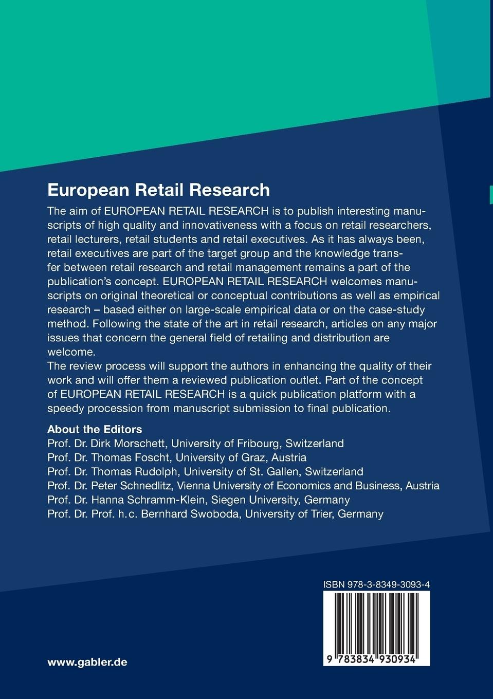 Rückseitencover European Retail Research