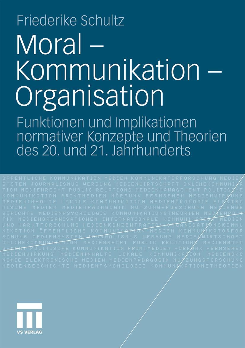 Vorderes Coverbild Moral - Kommunikation - Organisation