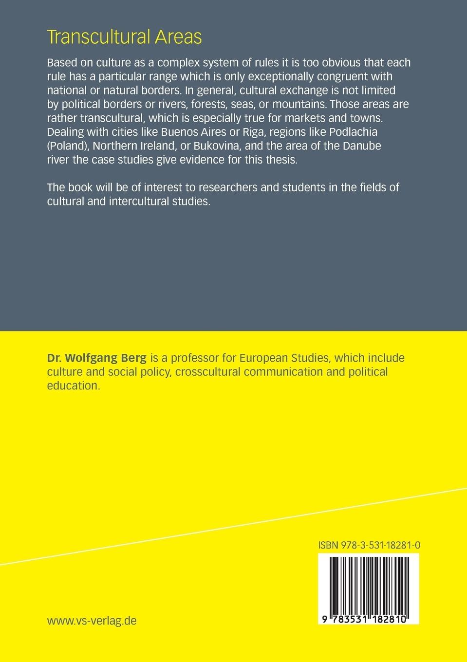 Rückseitencover Transcultural Areas